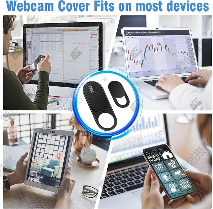 Laptop Camera Cover Slide, 3 Large+3 Small Ultra Thin Webcam Cover - Image 6