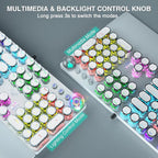 AULA F2088 Typewriter Style Mechanical Gaming Keyboard, Rainbow LED Backlit - Image 5