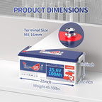 24V 100Ah LiFePO4 Battery, 2.56kWh Lithium Battery, Built-in 100A BMS, 10-Year - Image 3