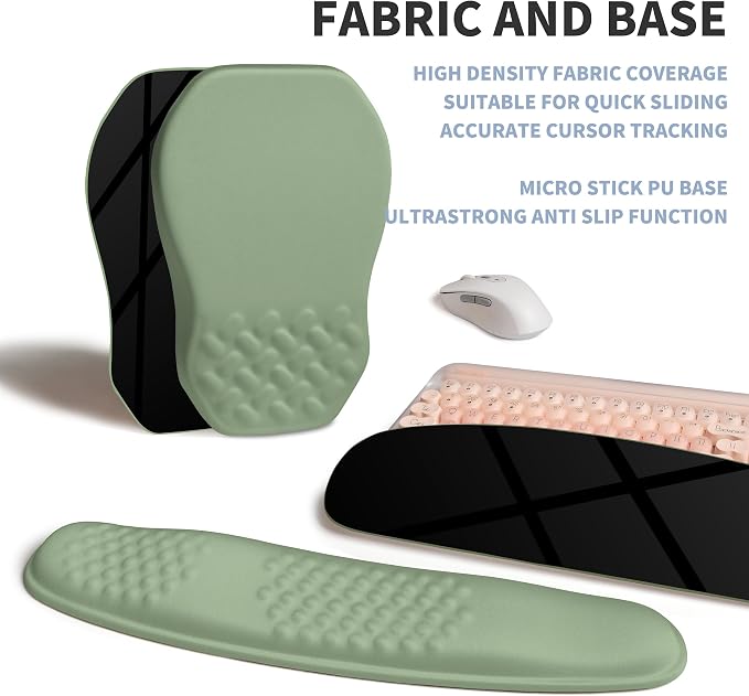 2-in-1 Ergonomic Set, Wave Keyboard Wrist Rest and Massage Slope Mouse Pad - Image 6