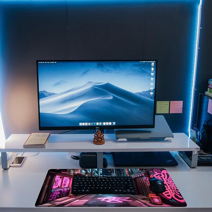 Desk Pad, Anime City Street Scene Desk Mat, 31.5"x15.7" Extended Big Computer - Image 6