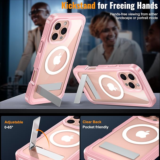 360° Protection Magnetic for iPhone 16 Pro Case Built-in 9H Privacy Screen - Image 3