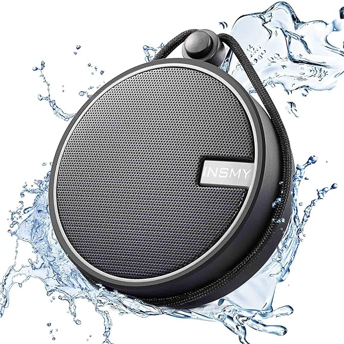 INSMY C12 IPX7 Waterproof Shower Bluetooth Speaker, Portable Small Speaker by INSMY