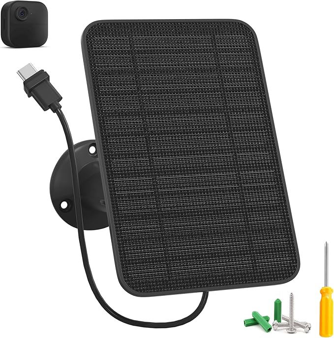5W Solar Panel for Blink Camera Outdoor, Solar Panel Charger Compatible by FOHOA