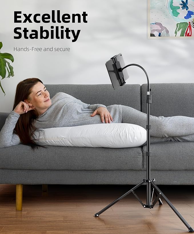 Weilisi Heavy Duty Tablet Tripod Stand 82” Tall, Floor Stand - Image 2
