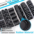 Rubber Grommet Kit Closed Firewall Grommet 7 Sizes 7/25" 3/8" 1/2" 5/8" 3/4" - Image 3