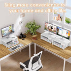 Desk Organizers and Accessories, 2-Tier Computer Monitor Stand Riser - Image 4