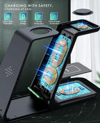 3 in 1 Wireless Charging Station, 2025 Upgraded Fast Desk Charger Station - Image 5