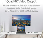 Kensington SD5910T DisplayLink Docking Station Thunderbolt 4, Quad 4K - Image 2