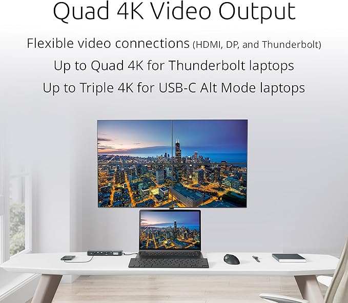 Kensington SD5910T DisplayLink Docking Station Thunderbolt 4, Quad 4K - Image 2
