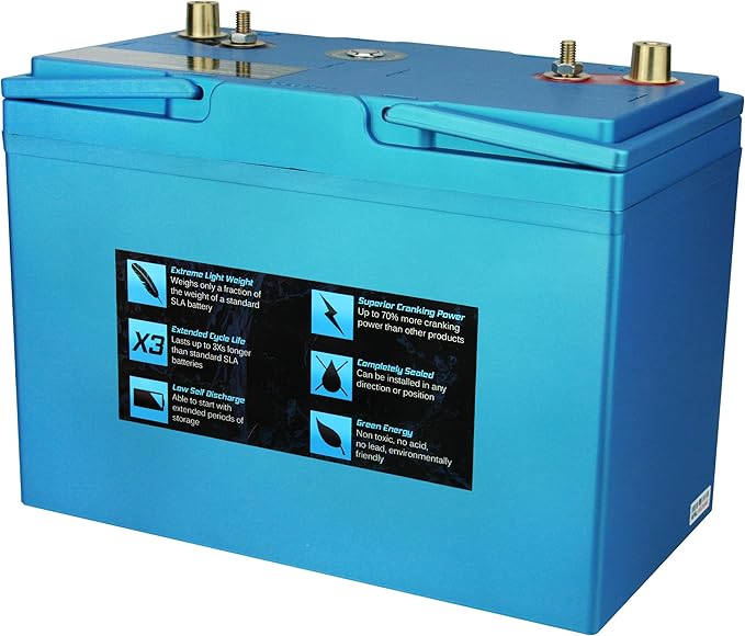 Deep Cycle Lithium Ion Marine Battery Group 27 Dual Terminal Replaces Optima - Image 5