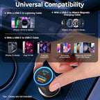 6 Pack USB C Car Charger, Ancekoy 38W Dual USB-C + USB-A Car Charger Adapter - Image 7