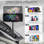 Wireless Car Charger for Z Fold 6/5/4/3, Dual Coil Cup Holder Phone Mount for - Image 5