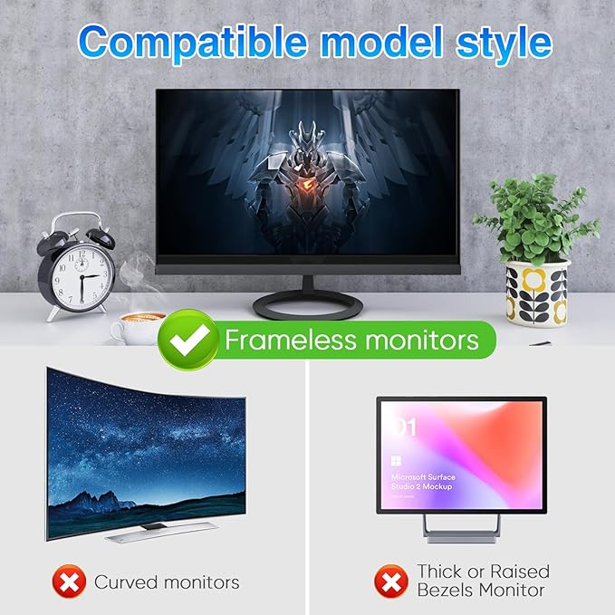 Magnetic Computer Privacy Screen 24 Inch, Removable Hanging Privacy Screen - Image 3
