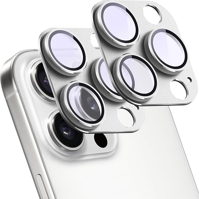 2 Pack Camera Lens Protector for iPhone 16 Pro/iPhone 16 Pro Max, AR Tempered by SHANG+PIN+JIA