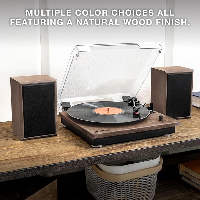 Victrola Montauk Vinyl Record Player, 3-Speed Belt Driven Turntable - Image 6