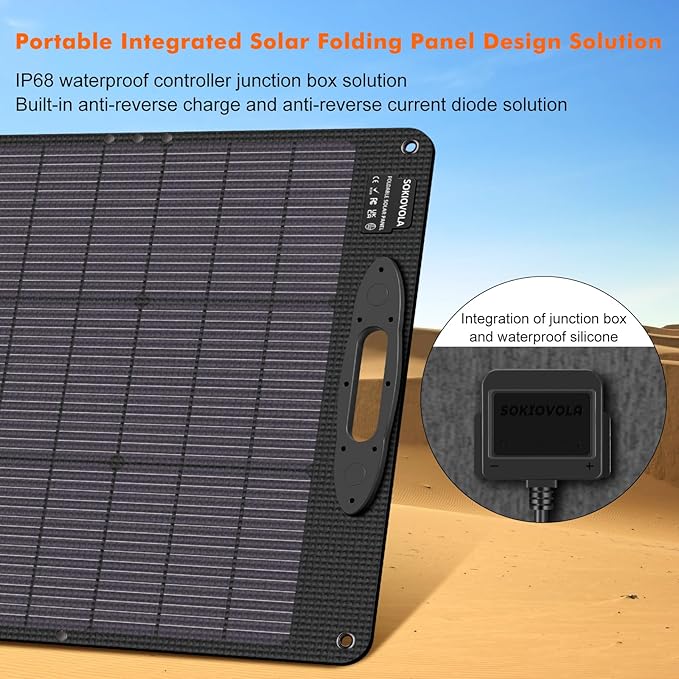 200W Portable Solar Panels, Foldable Solar Panel, IP68 Waterproof & Durable Up - Image 2