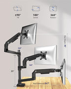 Triple Monitor Mount, Holds Screens up to 40 Inches and 25 lbs, Fully - Image 2