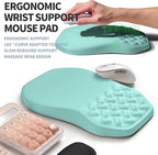 2-in-1 Ergonomic Set, Wave Keyboard Wrist Rest and Massage Slope Mouse Pad - Image 3