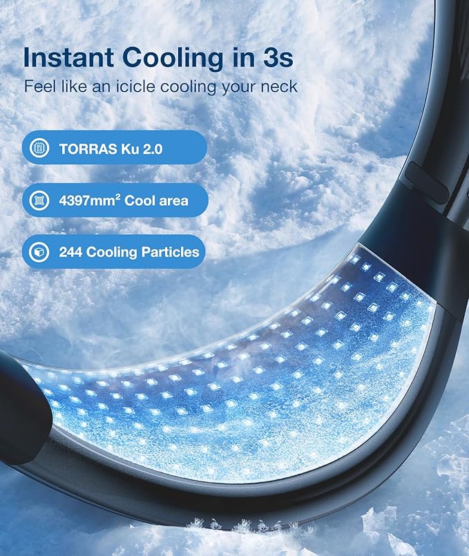 TORRAS COOLiFY Air Neck Fan Air Conditioner, 3D Airflow, Light Portable Fan - Image 3