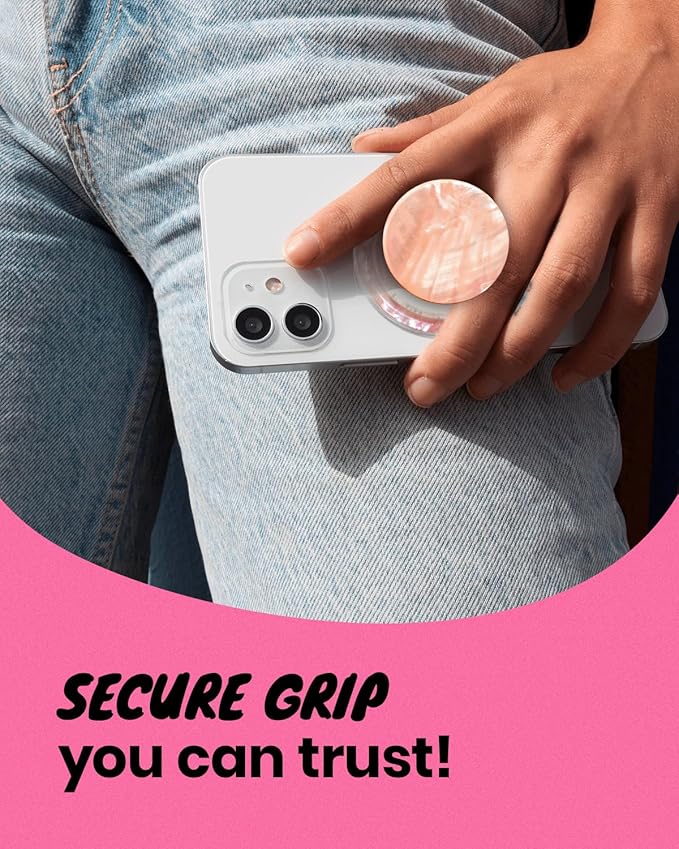 OnTheGrip Cute Natural Seashell Design Round Shape Collapsible Mobile Phone - Image 5