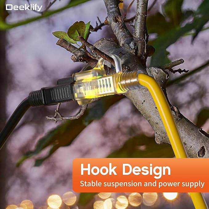 10 FT 12AWG Heavy Duty Outdoor Extension Cord Waterproof - Image 3