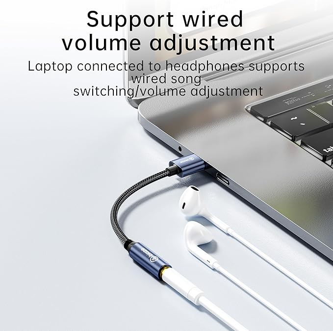 USB to 3.5mm Jack Audio Adapter, External Stereo Sound Card USB-A to Audio Jack - Image 4