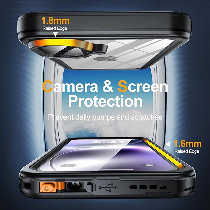 for iPhone 16 Case Waterproof, Built-in Privacy Screen & HD Screen Double Front - Image 8