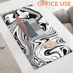 Mouse Pad Large Black and White Fluid Non-Slip Gaming Desk Mat - Image 5