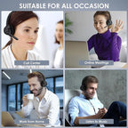 Wireless Headset with Mic for Work, Wireless On Ear Headphones with USB Dongle - Image 7