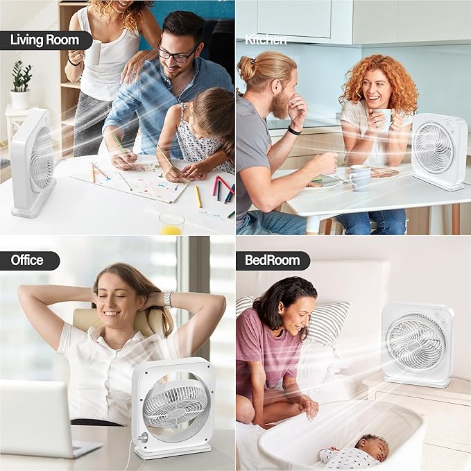 Portable Table fan, Window Fan, Small Box Fan - Image 7