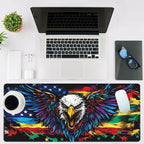 Mouse Pad Large Flag with an Eagle Non-Slip Gaming Desk Mat with Stitched Edge - Image 2