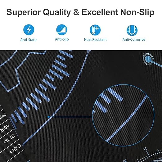 KooMall 36x24 Inch Anti Static Rubber Mat Kit - Image 4