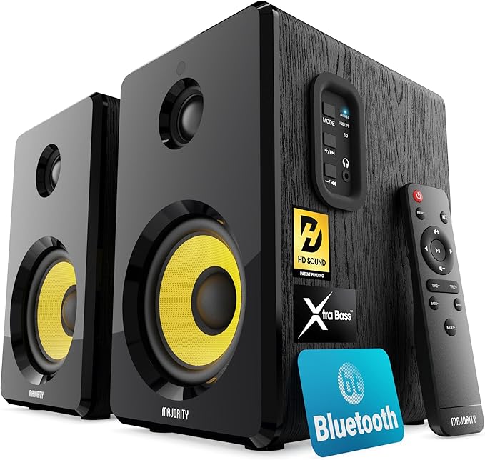 Majority Powered Bluetooth Bookshelf Speakers | Studio Monitors Speaker Set | by Majority