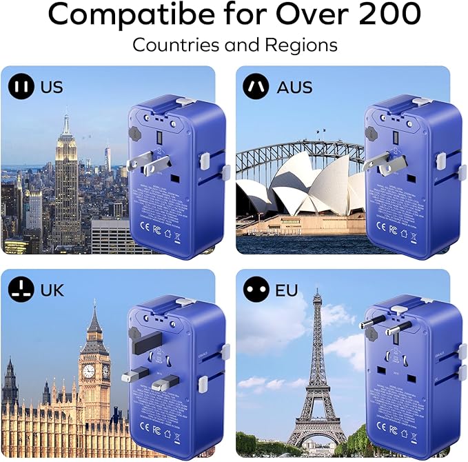 MOMAX Universal Travel Adapter, Ultra-Thin 1-World Pocket 70W GaN International - Image 8