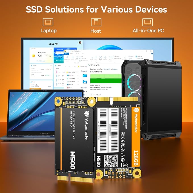 Yottamaster M500 128GB mSATA SSD SATA III 6Gb/s, mSATA Internal Solid State - Image 7
