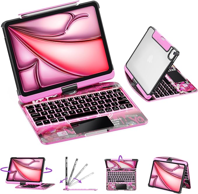 GUSGU Transparent Case with Wireless Keyboard by GUSGU