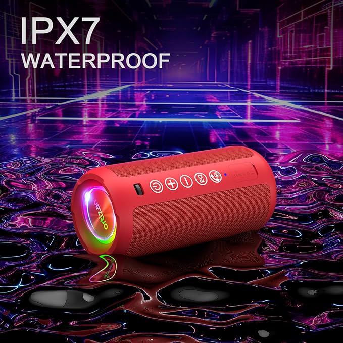 Ortizan Portable Bluetooth Speaker: IPX7 Waterproof, 24W Loud Sound, Deep Bass - Image 4
