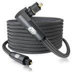 EMK 90 Degree Toslink Optical Cable 360 Degree Free-Rotating Plug Fiber Optic by EMK