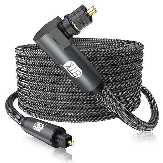 EMK 90 Degree Toslink Optical Cable 360 Degree Free-Rotating Plug Fiber Optic - Image 8