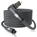 EMK 90 Degree Toslink Optical Cable 360 Degree Free-Rotating Plug Fiber Optic by EMK