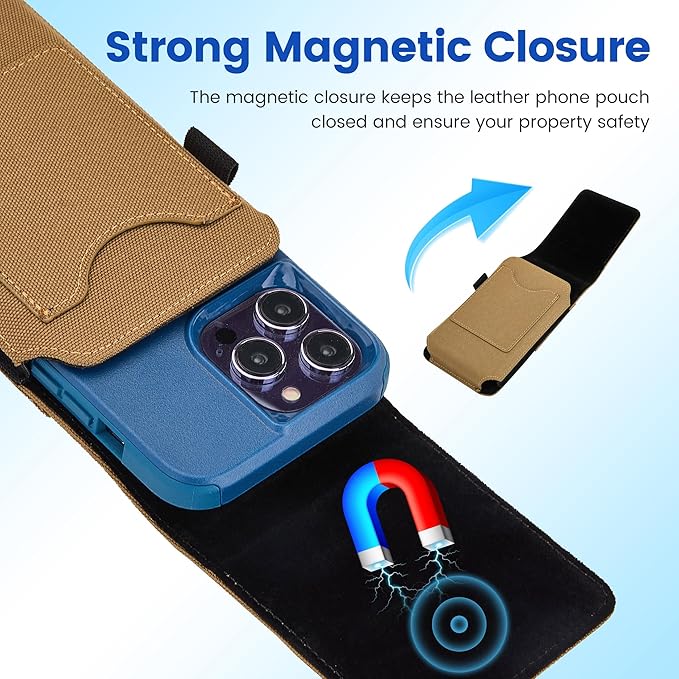 BECPLT for iPhone 17 Pro 17 16/15/14/13/12/11 Pro Belt Case Nylon Phone Holster - Image 3