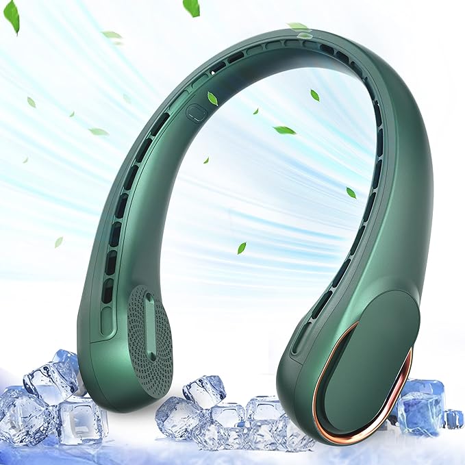 Neck Fan, Portable Bladeless Neck Fan, USB Rechargeable Personal Fan, 4000 mAh by ASNUG