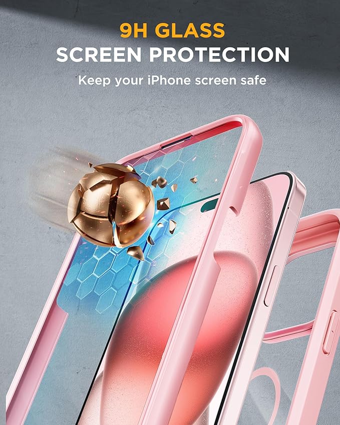 Miracase Glass Series for iPhone 15 Case Full-Body Magnetic Case - Image 5