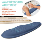 2-in-1 Ergonomic Set, Wave Rise Keyboard Wrist Rest and Massage Bulge Slope - Image 2