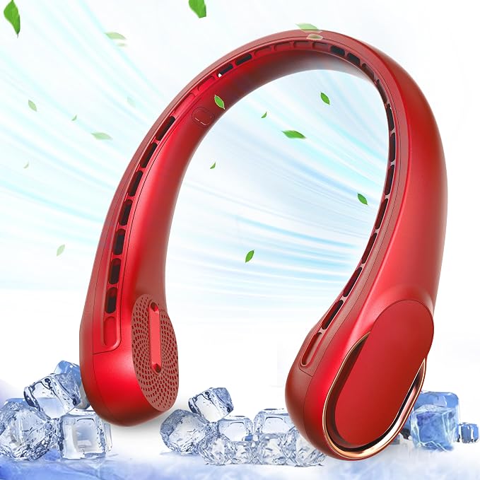 Portable Neck Fan, Bladeless Neck Fan, USB Rechargeable Personal Fan, 4000 mAh by ASNUG