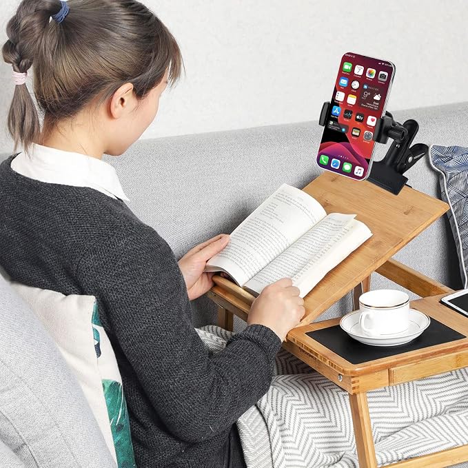 Clamp Phone Stand Holder for Desk/Table/Glass/Baffle/Easel/Guitar Head - Image 2
