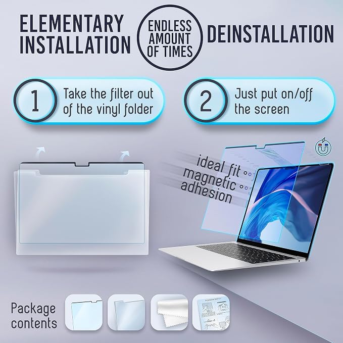VINTEZ Magnetic Blue Light Screen Protector Compatible - Image 5
