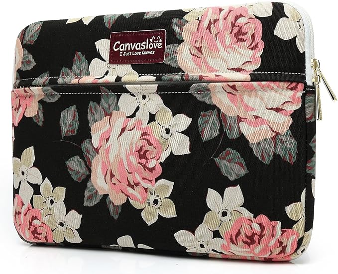 Canvaslove Pink Rose Laptop Sleeve Case Bag by Canvaslove