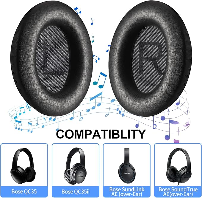 Thcbme Replacement Earpads for Bose Headphones, Bose Quietcomfort 35 - Image 6